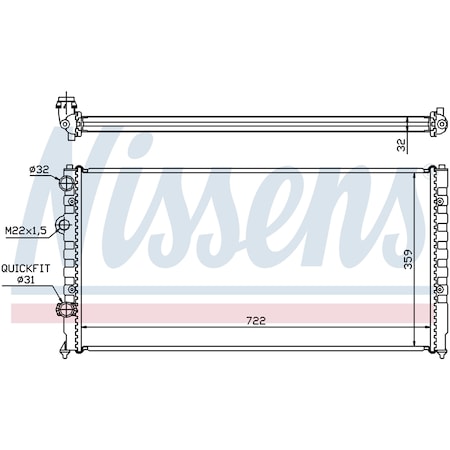 Nissen Nissens Radiator, 65252 65252
